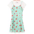 Girls 7-16 Speechless Floral Slipdress T-shirt Dress & Choker Necklace Set, Girl's, Size: 16, Green Oth