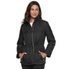 Women's Tower By London Fog Quilted Midweight Jacket, Size: Xxl, Black