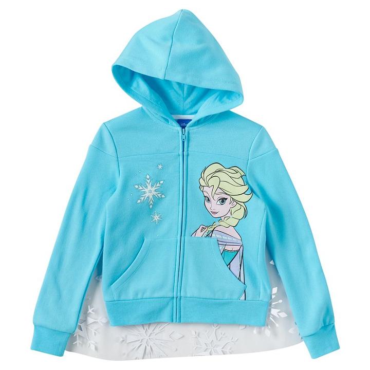 Disney's Frozen Girls 7-16 Elsa Hoodie, Size: Large, Turquoise/blue (turq/aqua)