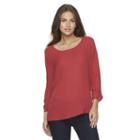 Women's Harve Benard Grommet Georgette Top, Size: Medium, Med Red