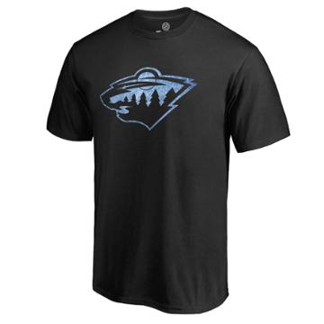 Men's Fanatics Minnesota Wild Logo Tee, Size: Xl, Black