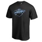 Men's Fanatics Minnesota Wild Logo Tee, Size: Xl, Black