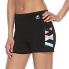 Women's Fila Sport&reg; Crisscross Side Fitted Shorts, Size: Xl, Black