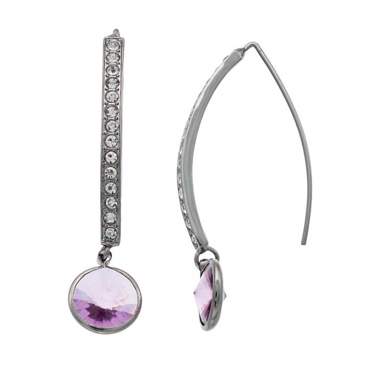 Simply Vera Vera Wang Rivoli Nickel Free Threader Earrings, Women's, Purple