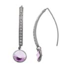 Simply Vera Vera Wang Rivoli Nickel Free Threader Earrings, Women's, Purple