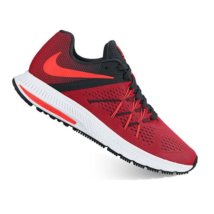 Nike Air Zoom Winflo 3 Men's Running Shoes, Size: 9, Dark Red