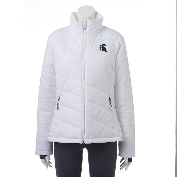 Women's Columbia Michigan State Spartans Powder Puff Jacket, Size: Large, White Oth