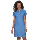 Women's Caribbean Joe Polo Dress, Size: Small, Blue Other