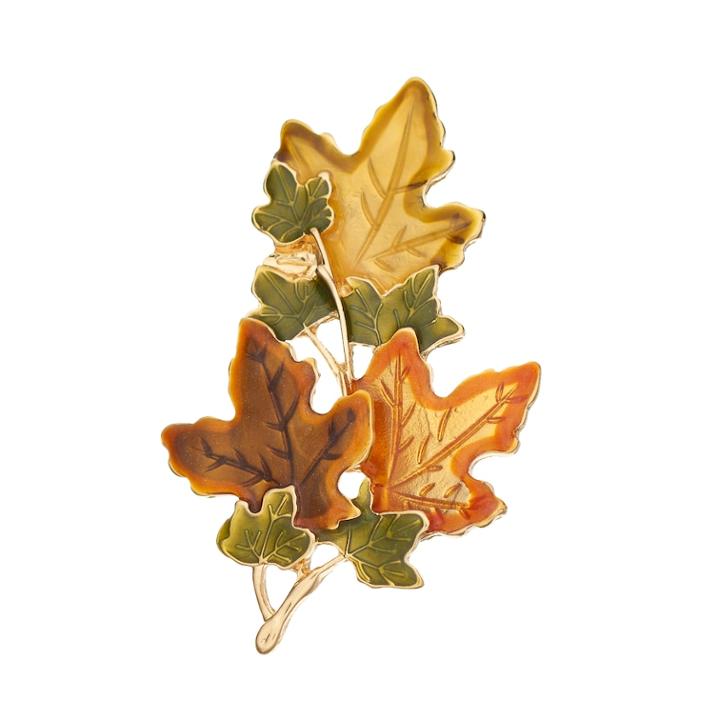 Layered Leaf Pin, Women's, Multicolor