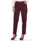 Petite Croft & Barrow&reg; Straight-leg Twill Pants, Women's, Size: 14p-short, Red