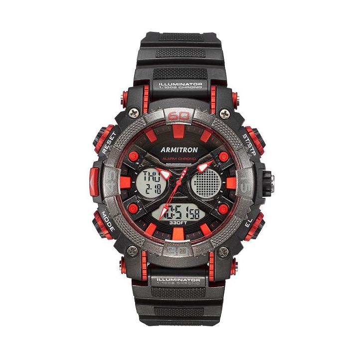 Armitron Men's Illuminator Sport Analog & Digital Chronograph Watch, Size: Xl, Black