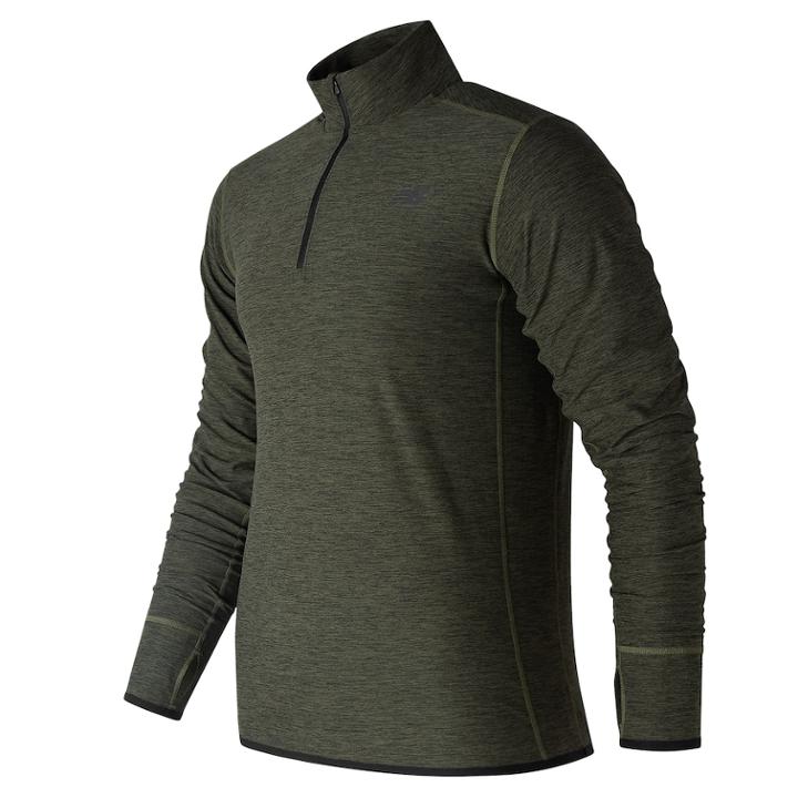 Men's New Balance Space-dyed Quarter-zip Pullover, Size: Xl, Med Green