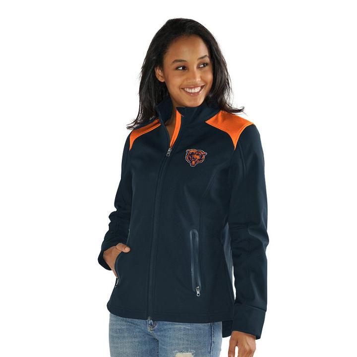 Women's Chicago Bears Special Teams Softshell Jacket, Size: Medium, Blue (navy)