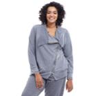 Plus Size Balance Collection Mayven Thumb Hole Jacket, Women's, Size: 2xl, Med Grey