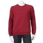 Men's Croft & Barrow&reg; Easy-care Fleece Crewneck Sweatshirt, Size: Large, Dark Red