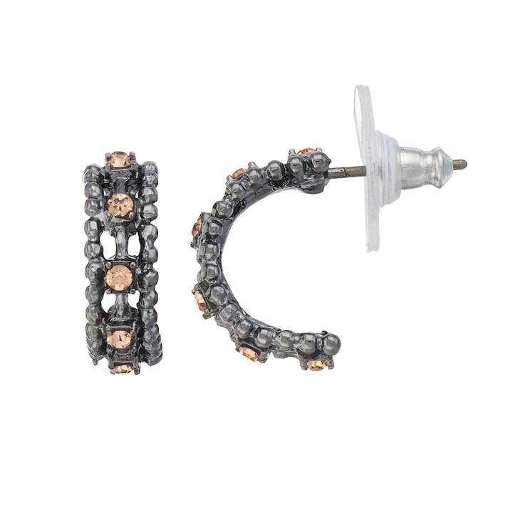 Simply Vera Vera Wang Textured Nickel Free Semi-hoop Earrings, Women's, Light Pink