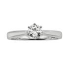 Forever Brilliant Round-cut Lab-created Moissanite Engagement Ring In 14k White Gold (1/2 Ct. T.w.), Women's, Size: 6