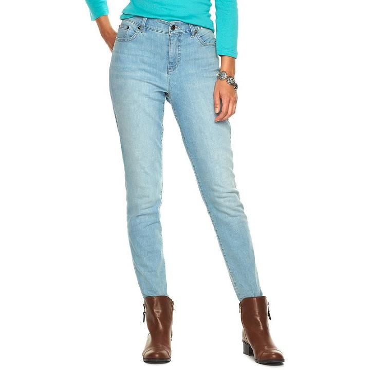 Women's Chaps Classic Fit Slim-leg Jeans, Size: 16, Blue