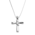 Sirena Collection 14k White Gold 1/10-ct. T.w. Diamond Cross Pendant, Adult Unisex, Yellow