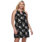 Juniors' Plus Size Candie's&reg; High Neck Swing Dress, Teens, Size: 2xl, Pink