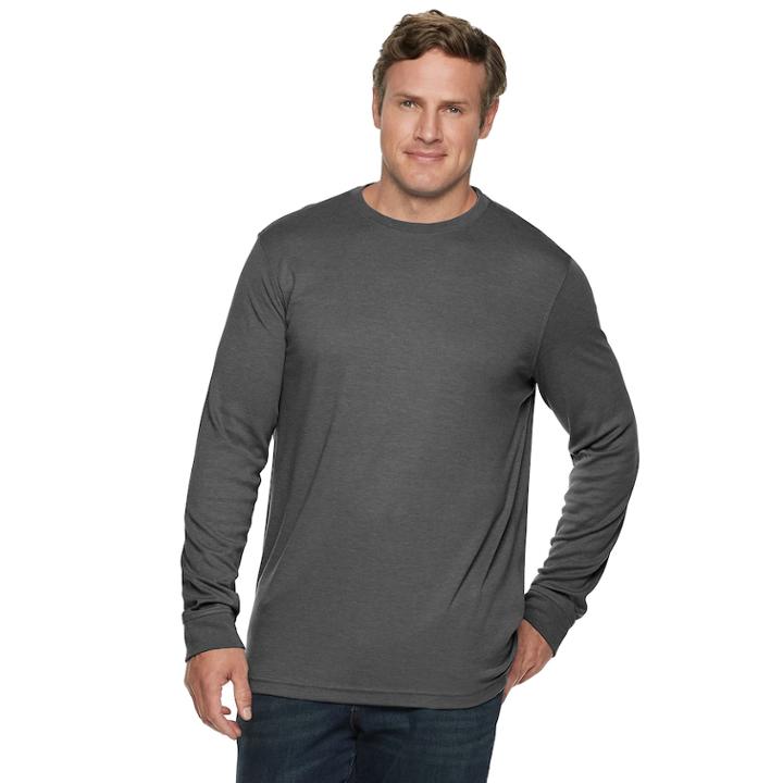 Big & Tall Croft & Barrow&reg; Classic-fit Easy-care Crewneck Tee, Men's, Size: 4xb, Dark Grey