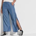 K/lab Slit Wide Leg Jeans, Teens, Size: Large, Dark Blue
