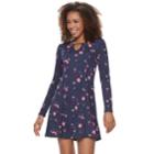 Juniors' Mudd&reg; Cutout Fit & Flare Dress, Teens, Size: Xs, Med Blue