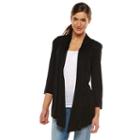 Women's Ab Studio Open-front Cardigan, Size: Medium, Black