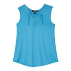 Girls 7-16 Iz Amy Byer Lace-up Front Knit Tank Top, Size: Medium, Blue