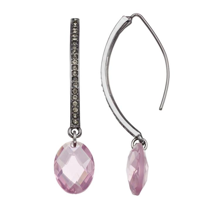 Simply Vera Vera Wang Oval Drop Nickel Free Threader Earrings, Women's, Purple