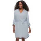 Plus Size Sonoma Goods For Life&trade; Shirtdress, Women's, Size: 1xl, Light Blue
