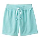 Girls 7-16 & Plus Size So&reg; Glitter Midi Shorts, Girl's, Size: 14, Turquoise/blue (turq/aqua)
