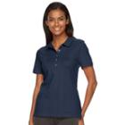Women's Croft & Barrow&reg; Classic Solid Polo, Size: Large, Blue
