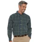 Men's Haggar Classic-fit Plaid Stretch Poplin Button-down Shirt, Size: Xl, Green