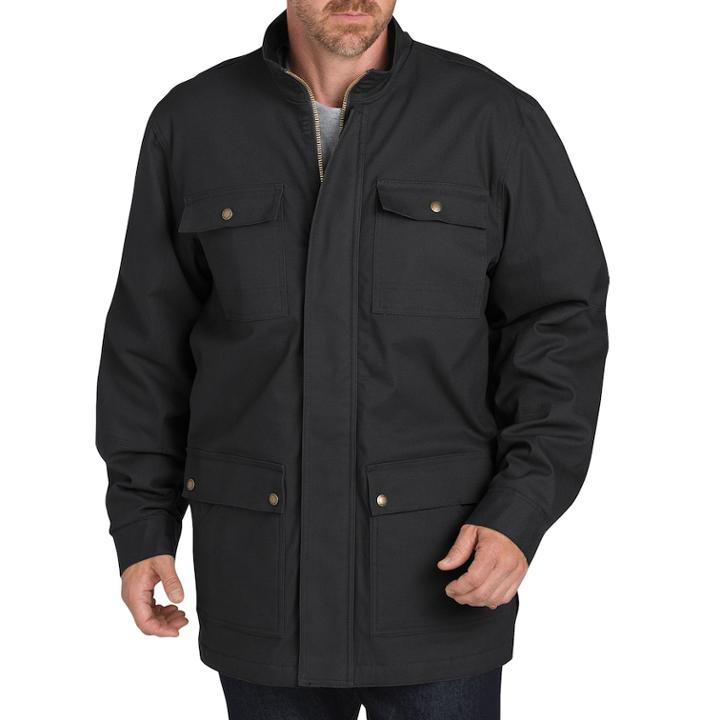 Men's Dickies Sanded Duck Flex Mobility Coat, Size: Xl, Black