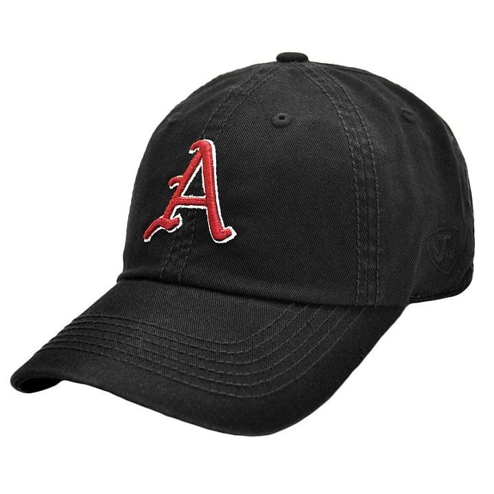 Youth Top Of The World Arkansas Razorbacks Crew Baseball Cap, Men's, Black
