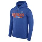 Men's Nike Boise State Broncos Therma-fit Hoodie, Size: Xl, Blue
