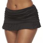 Apt. 9, Plus Size &reg; Ruched Skirtini Bottoms, Women's, Size: 1xl, Black