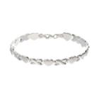 Silver Classics Sterling Silver Heart Link Bracelet, Women's, Size: 7.5