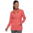 Women's Tek Gear&reg; Dry Tek Long Sleeve Hoodie, Size: Medium, Med Orange