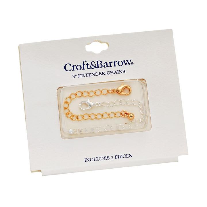 Croft & Barrow&reg; Necklace Extender Chain Set, Women's, Multicolor