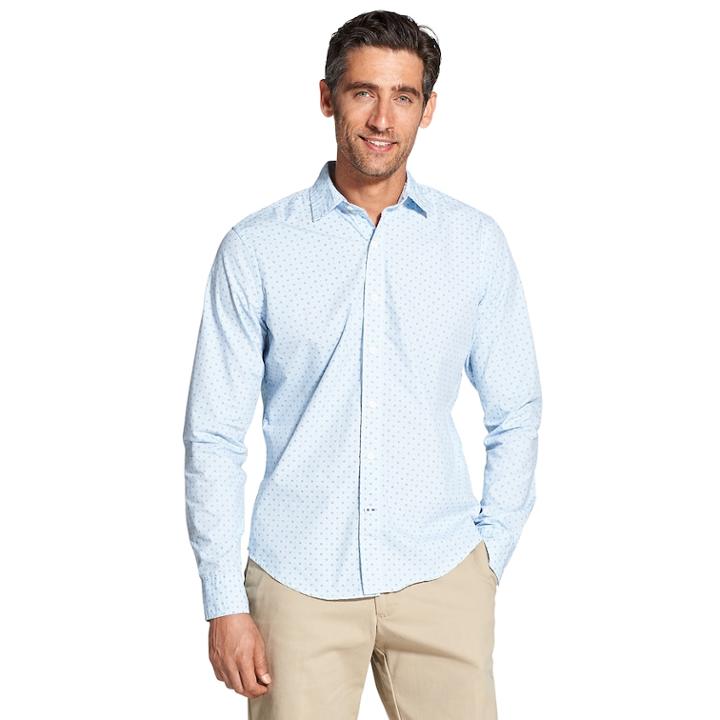 Men's Izod Saltwater Blues Slim-fit Button-down Shirt, Size: Xxl, Blue