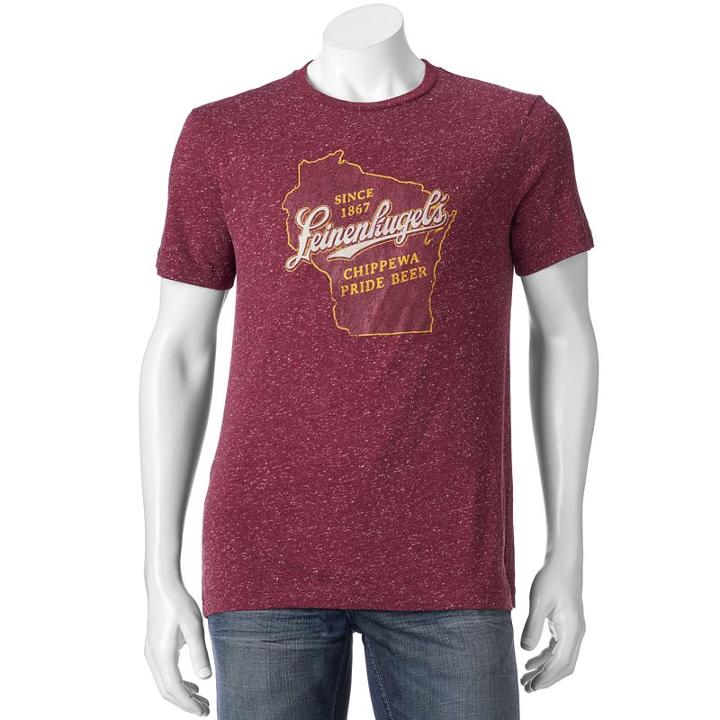 Men's Classic Leinenkugel's Logo Tee, Size: Xxl, Dark Pink