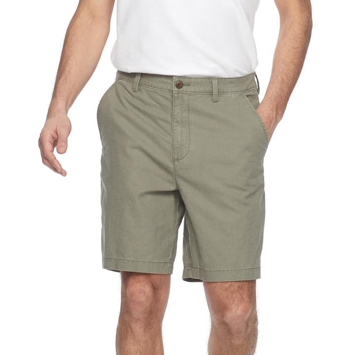 Men's Croft & Barrow&reg; Classic-fit Linen-blend Shorts, Size: 36, Lt Green