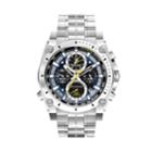 Bulova Men's Precisionist Stainless Steel Chronograph Watch - 96b175, Size: Large, Multicolor
