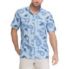 Men's Chaps Classic-fit Performance Woven Button-down Shirt, Size: Large, Blue