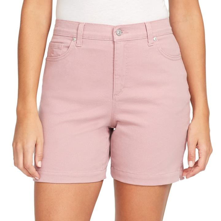 Women's Gloria Vanderbilt Amanda Jean Shorts, Size: 12, Dark Pink