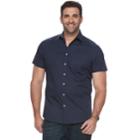 Big & Tall Apt. 9&reg; Premier Flex Plaid Modern-fit Stretch Woven Button-down Shirt, Men's, Size: 3xl Tall, Blue
