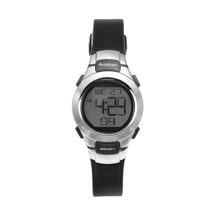Armitron Women's Digital Chronograph Watch - 45/7012blk, Size: Small, Black
