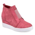 Journee Collection Journee Collection Clara Women's Wedge Sneakers, Size: Medium (6), Pink